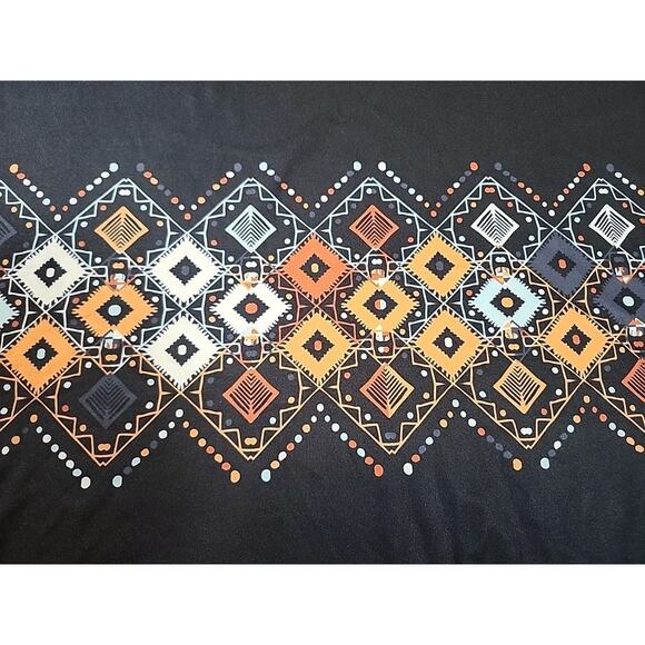 NWT Nanu Womens Dress Tunic 2X Round Neck Long Sleeve Stretch Aztec Tribal - Picture 4 of 8